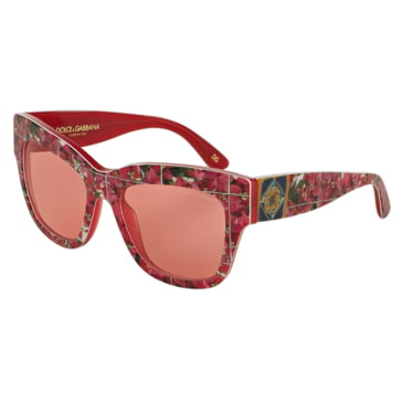 dolce and gabbana red flower sunglasses