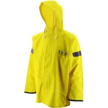 Huk Commercial Grade PVC Waterproof Foul Weather Jacket Yellow Size L