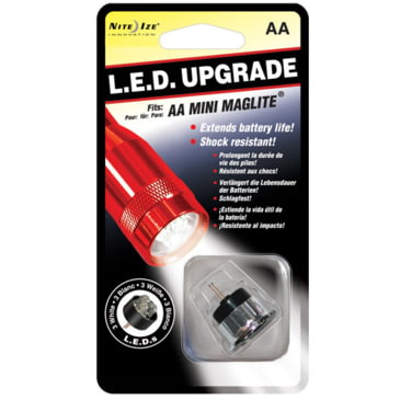 Nite Ize 3 LED Upgrade Kit for AA Mini Maglite Flashlights White | Free Shipping $49!
