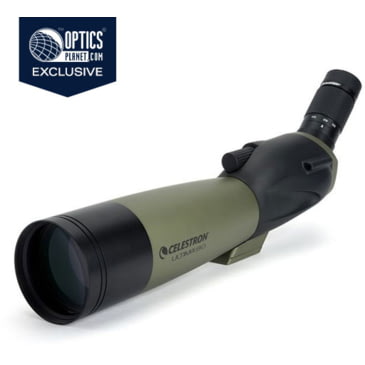 OpticsPlanet Exclusive Celestron Ultima 80 20-60x Zoom 45 Degree Spotting  Scope w/Tripod