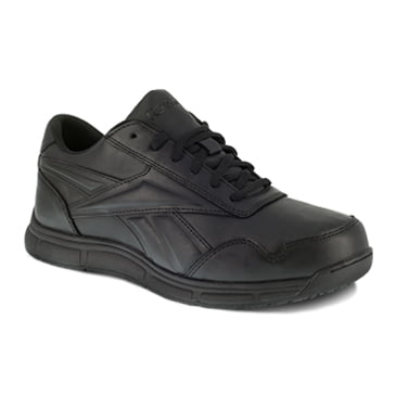 reebok black slip resistant shoes