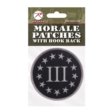 Three Percenter 3% Name Tag Embroidered Morale Hook Patch MTT1 