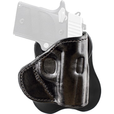 Right Hand Dark Brown Leather Rotating Paddle Holster for SPRINGFIELD HELLCAT 