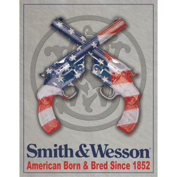 Protected By Smith & Wesson Vintage Retro Tin Sign 13 x 16in 