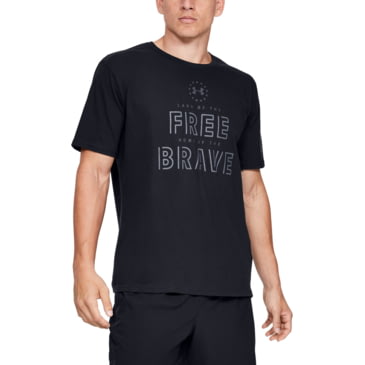 Men's Under Armour Freedom Free & Brave T-Shirt.Size:XL Color:Marine Od Green 