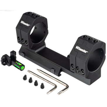 Shooting and Gunsmithing Wheeler 1-Piece Bolt Action Scope Mount for Remington 700 Long Action Rifles 6-Hole Design with Integral Rings and Integrated Anti-Cant Indicator for Leveling 