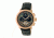 Heritor Aura Leather-Band Watch w/ Day/Date, Rose Gold/Black, Standard HERHR3503