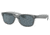 Ray-Ban RB2132 New Wayfarer Sunglasses, Transparent Grey Frame, Dark Blue Lens, Polarized, 52, RB2132-64503R-52