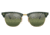 Ray-Ban RB3016 Clubmaster Sunglasses, Green On Arista Frame, Dark Green Mirror Polarized Lens, 49, RB3016-1368G4-49