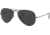 Ray-Ban RB3689 Aviator Sunglasses - Men's, Gunmetal, 55mm,  Black Lens, RB3689-004-48-55