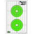 EZ2C Targets Red Dot Optics Style 3, Green and Black Ink on High Quality White Paper, 25 Pack, EZ2CRD03