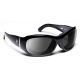 7 Eye Air Shield Sunglasses Briza, Sharp View Gray Polarized PC Lens, Glossy Black Frame, S-M, Women 310553
