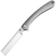 Artisan Cutlery Orthodox Framelock Folding Knife, 5.13in Closed, 3.75in Satin Bohler M390 SS Blade, Gray Titanium Handle, Pocket Clip, Metal Tin, Black Nylon Zippered Storage Case, 1817G-GYM