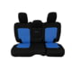 Bartact Jeep JLU Fold Down Armrest Seat Covers Rear Split Bench 2018 plus Wrangler 4 Door Tactical Series, Black/Blue, JLSC2018RFBU