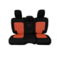 Bartact Jeep JLU Fold Down Armrest Seat Covers Rear Split Bench 2018 plus Wrangler 4 Door Tactical Series, Black/Orange, JLSC2018RFBN