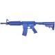 Blueguns Colt M4 Commando Training Guns, Not Weighted, No Light/Laser Attachment, Rifle, Flat Top Open Stock, Blue, FSM4CFT