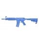 Blueguns Colt M4 Commando Training Guns, Not Weighted, No Light/Laser Attachment, Rifle, Flat Top, Fwd Rail, M203 Grenade Launcher, Blue, FSM4CFTRM203