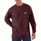 Carhartt Workwear Pocket Long Sleeve T-Shirt for Mens, Port, Small/Regular K126-PRT-REG-SML