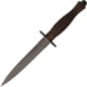 Fox Fairbairn Sykes Fighting Knife, 6.63&quot; black PVD coated Bohler N690 stainless blade, Sculpted Walnut handle, 02FX110