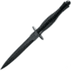 Fox Fairbairn Sykes Fighting Knife, 6.63 black PVD coated double edge Bohler N690 sta, Black sculpted aluminum handle, FX-592