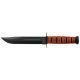 KA-BAR Knives Fighting-Utility Fixed Blade w/ Brown Leather Sheath, 7in, Cro-Van 1095 Steel, Straight Edge, Leather Handle, K1217