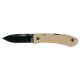 KA-BAR Knives Bob Dozier Hunter Folding Knife, 3in Black Blade, Coyote Brown Handle, KB4062CB