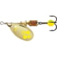 Mepps Aglia-e In-Line Spinner, 2 1/4in, 1/6 oz, Treble Hook w/Egg, Gold Hot Chartreuse, BE2 GHC