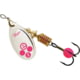 Mepps Aglia-e In-Line Spinner, 2 1/4in, 1/6 oz, Treble Hook w/Egg, Silver-Hot Pink, BE2 SHP