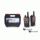 Midland Radio 36 Chl./38 mile w/121 codes w/Batts, DTC and USB Cable Charger, hard shell case, car charger, set of AVP1 headsets, Black/Gun Metal T77VP5