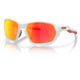 Oakley OO9019A Plazma A Sunglasses - Men's, Polished White Frame, Prizm Ruby Lens, Asian Fit, 59, OO9019A-901906-59