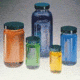 Qorpak Bottle Beakers, Medium Rounds, Wide Mouth, Qorpak 7550 With Pulp/Vinyl-Lined Black Phenolic Cap