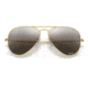 Ray-Ban Aviator Large Metal RB3025 Sunglasses, Legend Gold Frame, Silver/Grey Chromance Lens, Polarized, 55, RB3025-9196G3-55