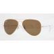Ray-Ban Aviator Large Metal RB3025 Sunglasses, Arista Crystal Brown Polarized, RB3025 001/57-5814