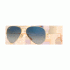 Ray-Ban Aviator Large Metal Sunglasses RB3025 001/78-58 - Gold Frame, Gradient Blue Polar Lenses