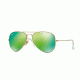 Ray-Ban Aviator Large Metal Sunglasses RB3025 112/P9-58 - Matte Gold Frame, Green Mirror Polar Lenses