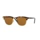 Ray-Ban RB3016 Clubmaster Sunglasses, Spotted Brown Havana Frame, Brown Lenses, RB3016 1160-49