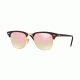 Ray-Ban Clubmaster Sunglasses RB3016 990/7O-49 - Shiny Red Havana Frame, Copper Flash Gradient Lenses