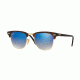 Ray-Ban Clubmaster Sunglasses RB3016 990/7Q-51 - Shiny Red Havana Frame, Blu Flash Gradient Lenses