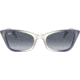 Ray-Ban Lady Burbank RB2299 Sunglasses, Blue Gradient Grey Lenses, Transparent Blue, 52, RB2299-134386-52
