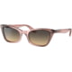 Ray-Ban RB2299 Lady Burbank Sunglasses - Women's, Brown Vintage Lenses, Transparent Pink, 52, RB2299-1344BG-52