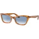 Ray-Ban RB2299 Lady Burbank Sunglasses - Women's, Clear Gradient Blue Lenses, Amber Tortoise, 52, RB2299-13423F-52