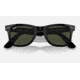 Ray-Ban Original Wayfarer Sunglasses, Black Frame, Green Lens, Bio-Acetate, 50, RB2140-135831-50