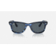 Ray-Ban Original Wayfarer Sunglasses, Striped Blue Frame, Blue Lens, Bio-Acetate, 50, RB2140-1361R5-50