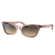 Ray-Ban RB2299 Lady Burbank Sunglasses - Womens, Transparent Pink Frame, Brown Vintage Lens, 55, RB2299-1344BG-55