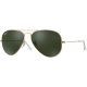 Ray-Ban Aviator Large Metal RB3025 Sunglasses, Arista Frame, Crystal Green Polarized 58 mm Lenses, 001-58-5814