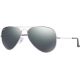 Ray-Ban Aviator Large Metal RB3025 Sunglasses, Silver Frame, Crystal Gray Mirror 58 mm Lenses, W3277-5814