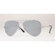 Ray-Ban Aviator Large Metal RB3025 Sunglasses, Silver Frame, Crystal Gray Mirror 55 mm Lenses, W3275-5514