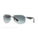 Ray-Ban RB3502 Sunglasses 019/71-61 - Matte Silver Frame, Grey Gradient Dark Grey Lenses