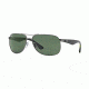 Ray-Ban RB3502 Sunglasses 029-61 - Matte Gunmetal Frame, Crystal Green Lenses