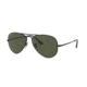 Ray-Ban RB3689 Aviator Sunglasses - Men's, Black, 55mm, Green Classic G-15 Lens, RB3689-914831-55
